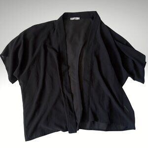 Floreiza Black Sheer Kimono Blouse Size Small